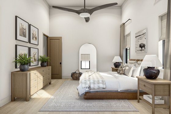 Interior - Bedroom 1 for Barndominium House Plan #455-543 - 2 bed, 1 bath