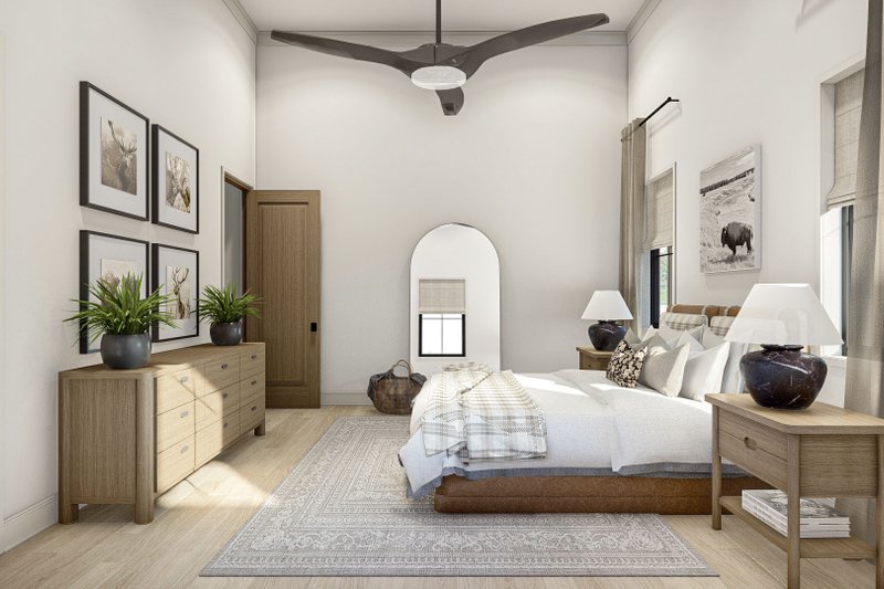 House Blueprint - Interior - Bedroom 1 for Barndominium House Plan #455-543 - 2 bed, 1 bath