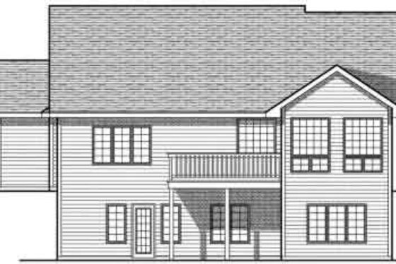 Exterior - Rear Elevation for Traditional House Plan #70-693 - 4 bed, 2.5 bath