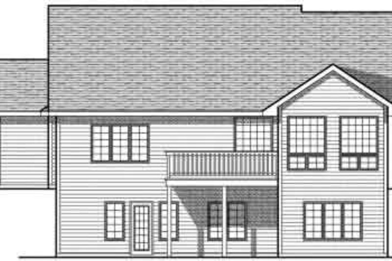 Home Plan - Exterior - Rear Elevation for Traditional House Plan #70-693 - 4 bed, 2.5 bath