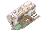 Modern Style House Plan - 3 Beds 3 Baths 1900 Sq/Ft Plan #497-58 