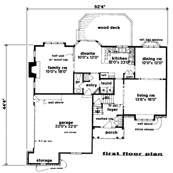 European Floor Plan - Main Floor Plan #328-133