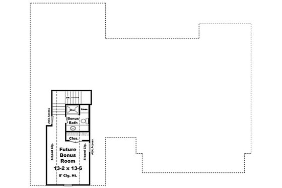 Floor Plan - Upper Floor for Traditional House Plan #21-290 - 4 bed, 2.5 bath