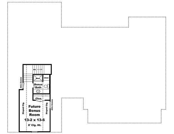 House Design - Traditional Floor Plan - Upper Floor Plan #21-290