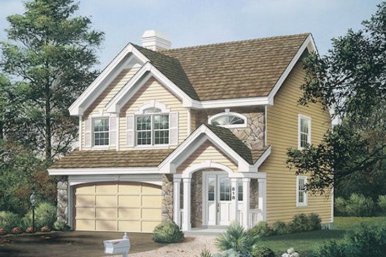 Exterior - Front Elevation 3 for Country House Plan #57-319 - 3 bed, 2.5 bath