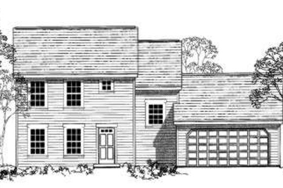 Exterior - Front Elevation for Traditional House Plan #303-344 - 3 bed, 2.5 bath