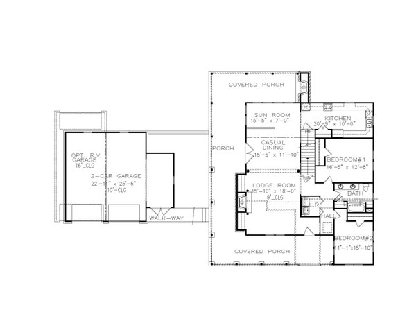 Dream House Plan - Farmhouse Floor Plan - Main Floor Plan #54-508