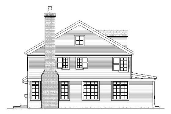 Exterior - Other Elevation for Colonial House Plan #901-3 - 3 bed, 2.5 bath
