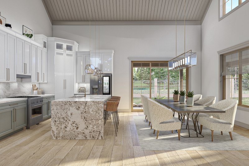 House Design - Interior - Dining Room for Barndominium House Plan #455-244 - 3 bed, 2 bath
