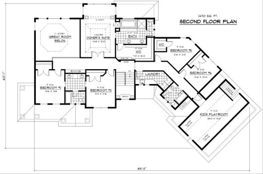 Traditional Style House Plan 5 Beds 3 5 Baths 4171 Sq Ft Plan 51 326