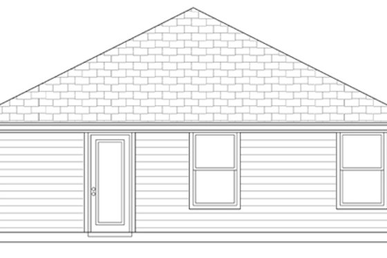 Exterior - Rear Elevation for Craftsman House Plan #84-499 - 1 bed, 1 bath