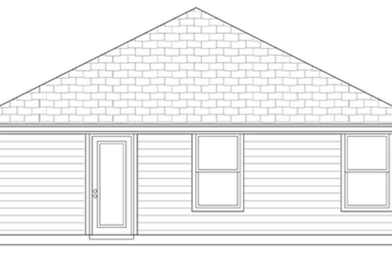 House Design - Exterior - Rear Elevation for Craftsman House Plan #84-499 - 1 bed, 1 bath