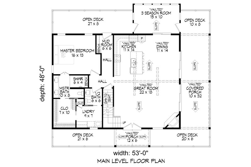 Dream House Plan - Floor Plan - Main Floor for Country House Plan #932-759 - 4 bed, 3.5 bath