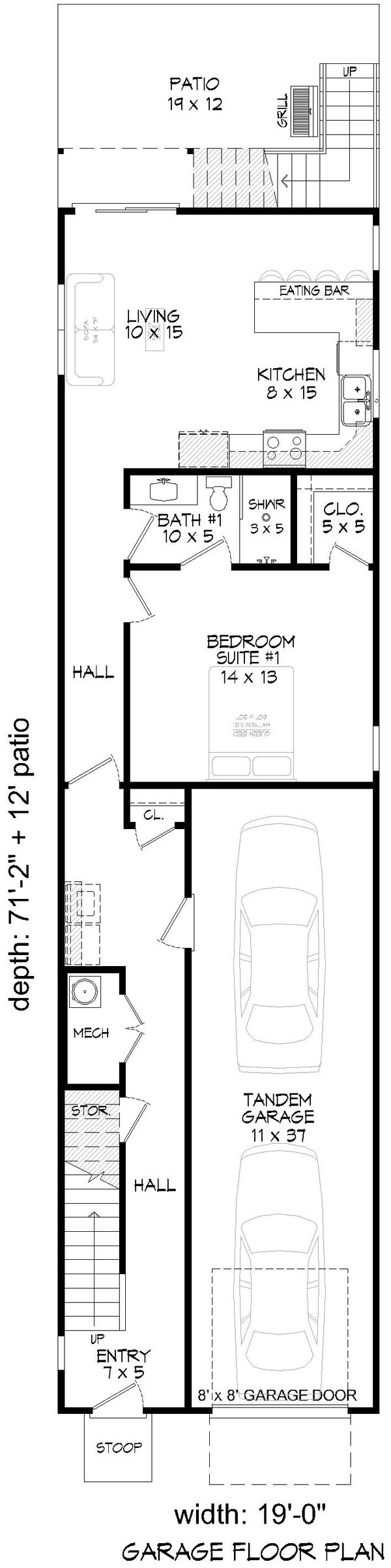 House Blueprint - Contemporary Floor Plan - Main Floor Plan #932-1367