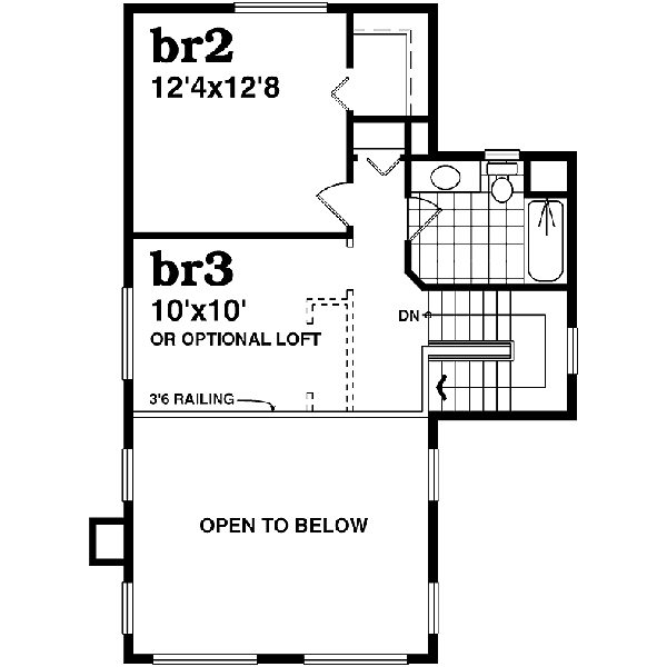 Farmhouse Floor Plan - Upper Floor Plan #47-422