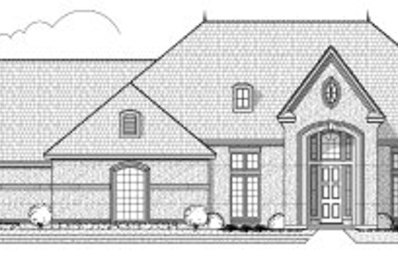 Exterior - Front Elevation for European House Plan #65-424 - 3 bed, 3 bath