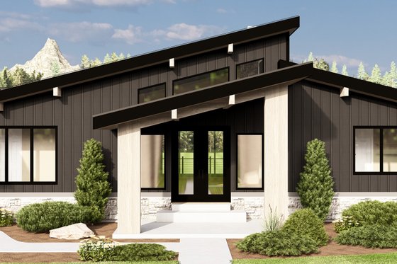Exterior - Other Elevation for Contemporary House Plan #1064-387 - 3 bed, 2 bath