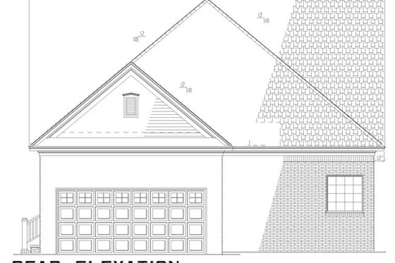 Exterior - Rear Elevation for Country House Plan #17-2868 - 3 bed, 2.5 bath