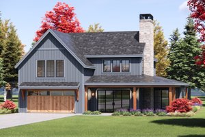 Exterior - Front Elevation 3 for Farmhouse House Plan #1096-177 - 4 bed, 3.5 bath