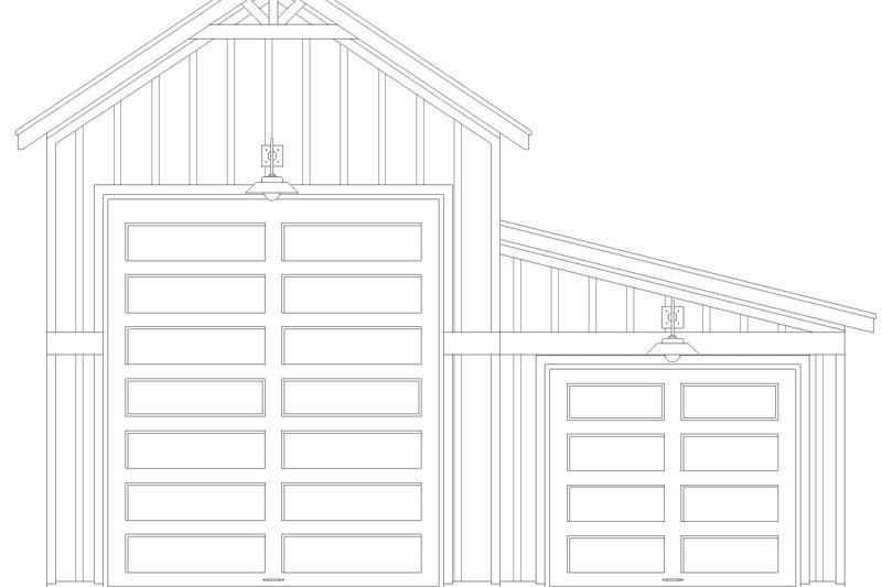 Dream House Plan - Exterior - Front Elevation 3 for Barndominium House Plan #932-1154, 0 bath