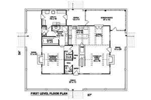 Floor Plan - Main Floor for Country House Plan #81-13732 - 3 bed, 2.5 bath