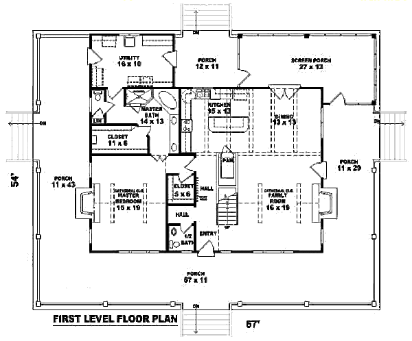 Country Floor Plan - Main Floor Plan #81-13732