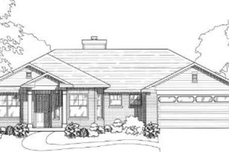Traditional Style House Plan - 3 Beds 2 Baths 1442 Sq/Ft Plan #80-106