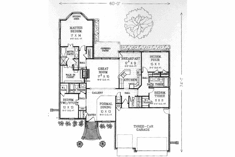 Dream House Plan - Floor Plan - Main Floor for European House Plan #310-527 - 3 bed, 3 bath