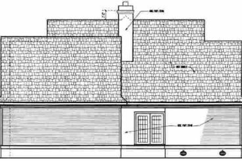 Home Plan - Exterior - Rear Elevation for Farmhouse House Plan #45-140 - 3 bed, 3.5 bath