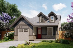 Craftsman Exterior - Front Elevation Plan #53-722