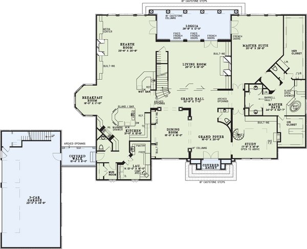 Dream House Plan - European Floor Plan - Main Floor Plan #17-2278