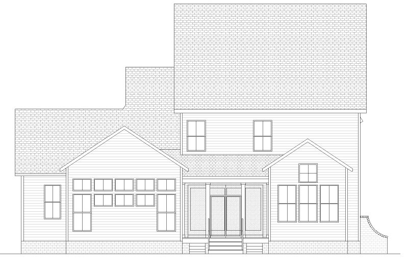 Architectural House Design - Exterior - Rear Elevation 1 for Farmhouse House Plan #1080-1 - 5 bed, 4 bath
