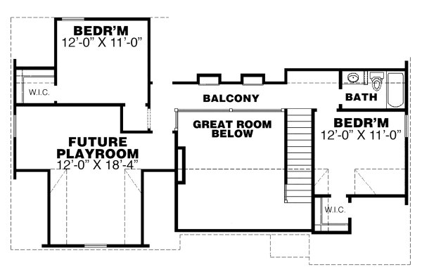 European Floor Plan - Upper Floor Plan #34-239