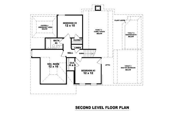 Floor Plan - Upper Floor for European House Plan #81-13647 - 3 bed, 2.5 bath