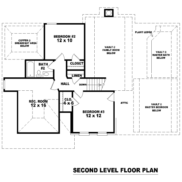 Floor Plan - Upper Floor for European House Plan #81-13647 - 3 bed, 2.5 bath