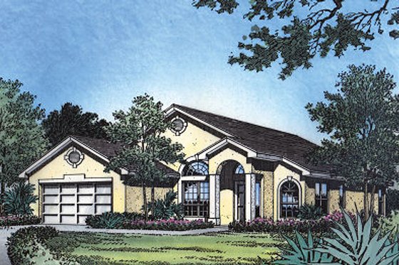 Exterior - Other Elevation for Mediterranean House Plan #417-125 - 3 bed, 2 bath
