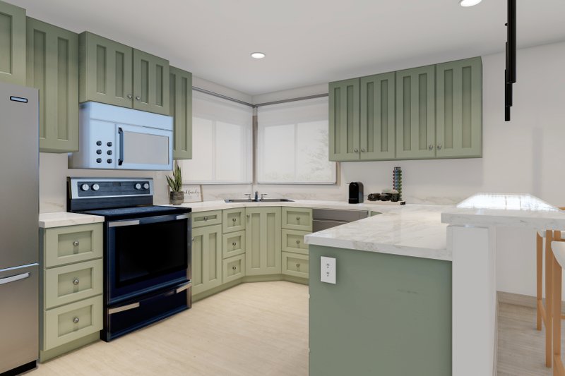 Architectural House Design - Interior - Kitchen for Traditional House Plan #1060-217 - 3 bed, 2 bath