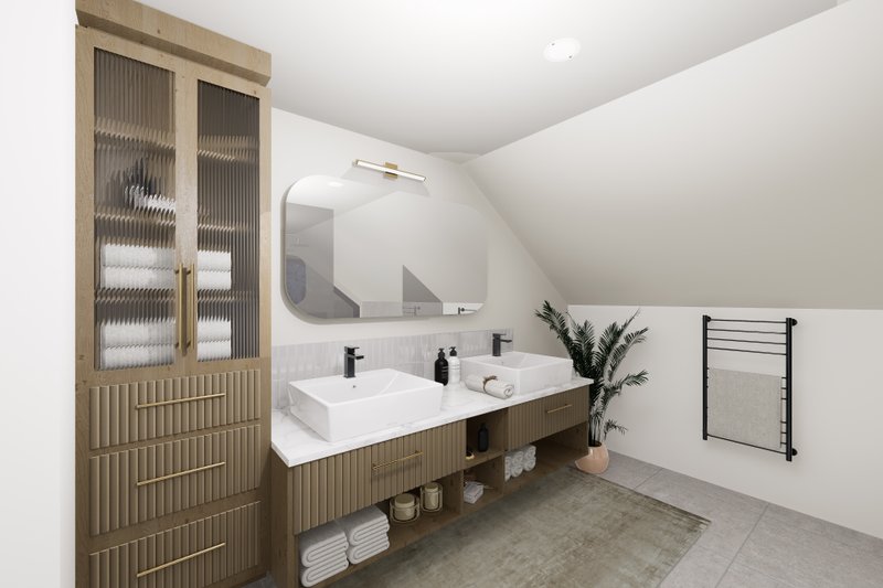 House Blueprint - Interior - Master Bathroom 1 for European House Plan #23-2819 - 3 bed, 2.5 bath