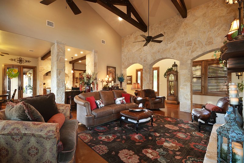 Architectural House Design - Interior - Family Room 3 for Ranch House Plan #140-149 - 3 bed, 2.5 bath