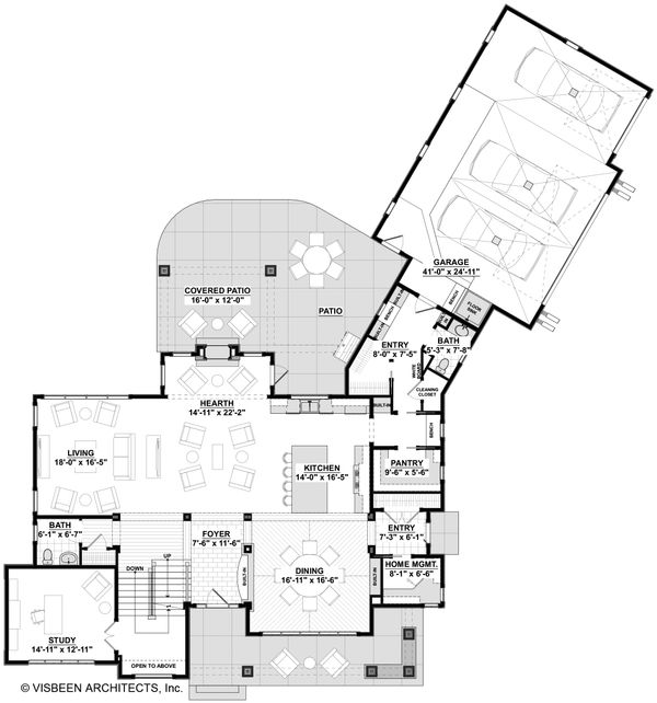 House Plan Design - Craftsman Floor Plan - Main Floor Plan #928-312