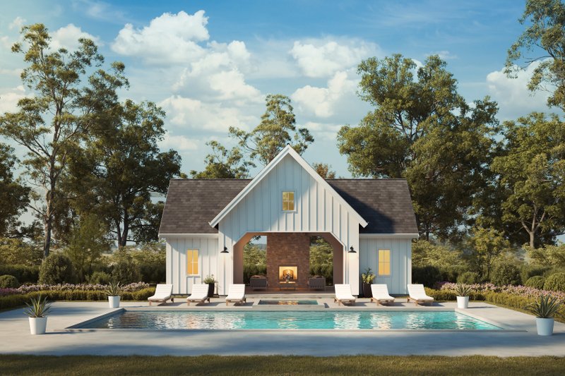 House Design - Exterior - Front Elevation 2 for Farmhouse House Plan #1114-99, 0.5 bath