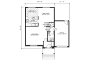 European Style House Plan - 3 Beds 1.5 Baths 1576 Sq/Ft Plan #138-261 