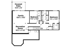 Floor Plan - Lower Floor House Plan #124-756 - 3 bed, 2.5 bath