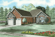 Traditional Style House Plan - 2 Beds 2 Baths 1387 Sq/Ft Plan #17-188 
