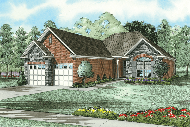 Traditional Style House Plan - 2 Beds 2 Baths 1387 Sq/Ft Plan #17-188