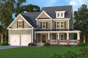 Country Exterior - Front Elevation Plan #419-181