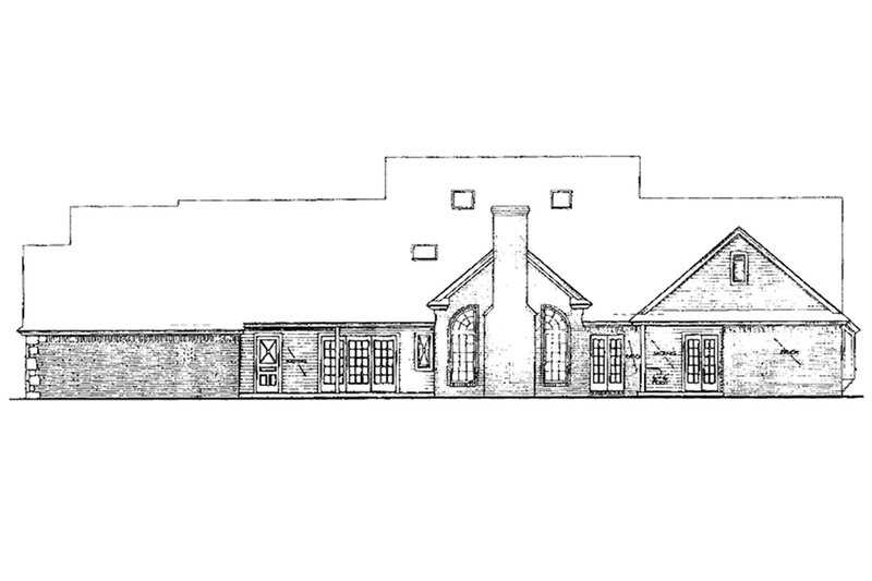 Home Plan - Exterior - Rear Elevation for Traditional House Plan #310-620 - 4 bed, 3 bath