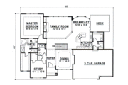 European Style House Plan - 3 Beds 4 Baths 3366 Sq/Ft Plan #67-253 