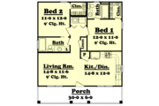 Farmhouse Style House Plan - 2 Beds 2 Baths 900 Sq/Ft Plan #430-4 
