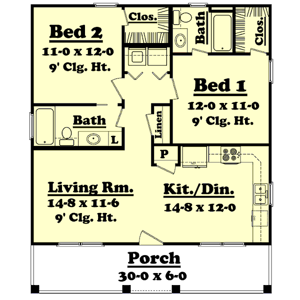 House Design - Farmhouse Floor Plan - Main Floor Plan #430-4